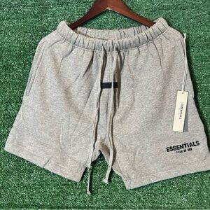ESSENTIALS Fear of God Heather Gray Drawstring Shorts
